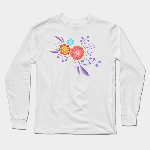 Spring Flowers Long Sleeve T-Shirt by famenxt